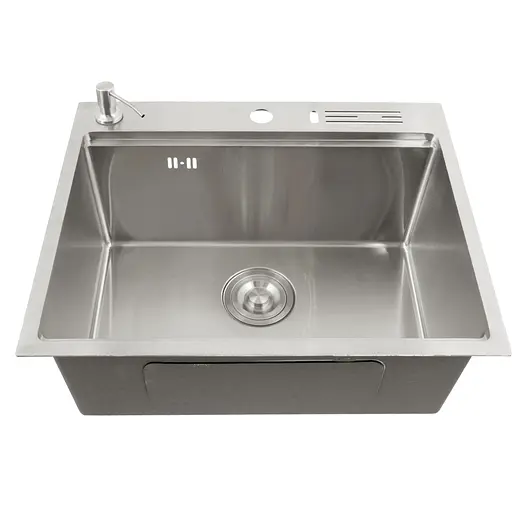 Мийка для кухні Nett NS-5747 накладна з нержавійки кухонна станція