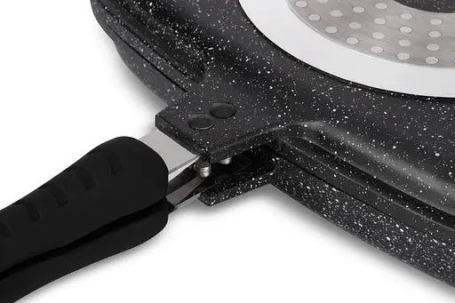 Сковорода гриль с антипригарным покрытием Edenberg EB-8138 двухсторонняя 32х25 см для стейков. - фото 5