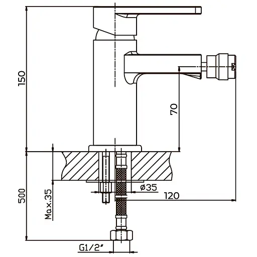 Змішувач для біде Haiba Gudini 002 HB0146 Хром - фото 2