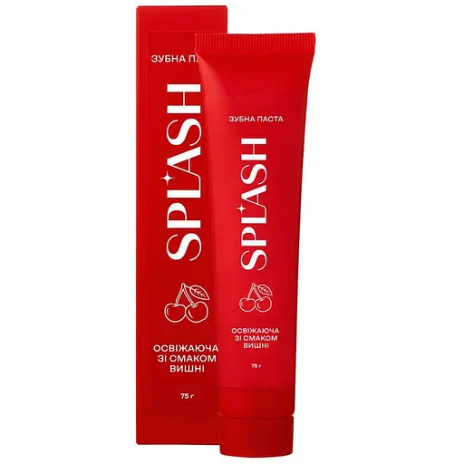 Зубна паста освіжаюча зі смаком вишні Splash 75 г
