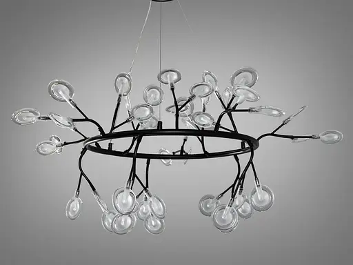 Функциональная новинка подвесная люстра "Светлячок", черная на 45 ламп - фото 3