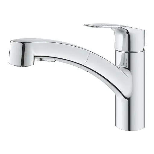 Змішувач для кухні Grohe Eurosmart з висувним виливом Хром 30412 - фото 4