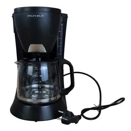 Кофеварка капельная с автоподогревом Grunhelm GDC12 со стеклянной колбой 1200 мл 700Вт Черный - фото 4