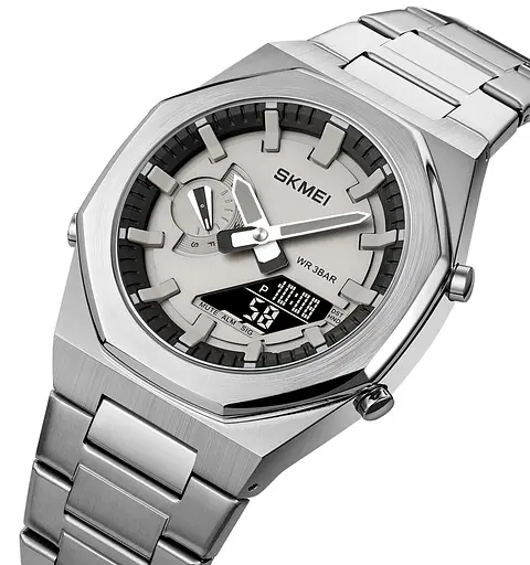 Наручний годинник чоловічий 1816SIBK Silver-Black Skmei acs0030570 - фото 2