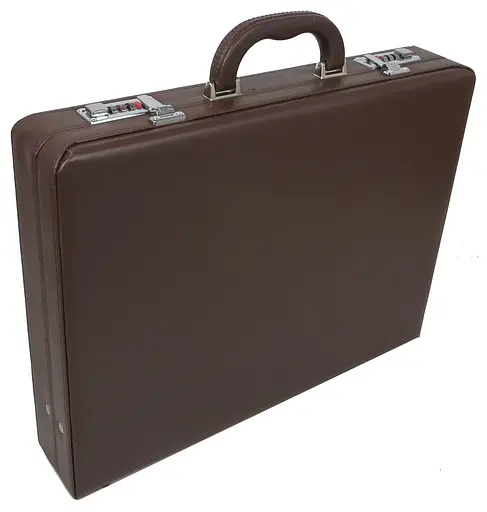 Тонкий чоловічий кейс, дипломат із еко шкіри Portfolio 44х33х8 см 000282185