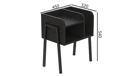 Тумба модульна Амелі 540x450x320 метал Чорний ДСП Сосна Кембра 16мм FRD-103006 - фото 4