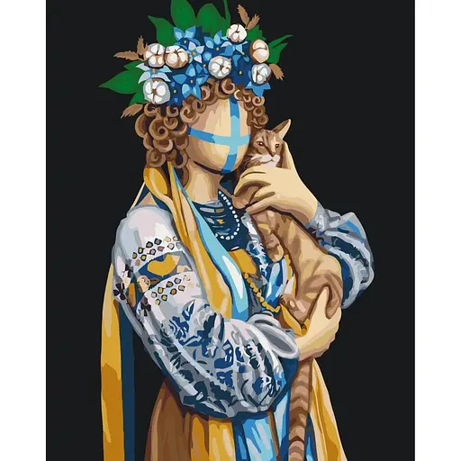 Картина за номерами Українка Valeriya Macarenco Brushme 40x50 см кольорова 000221202