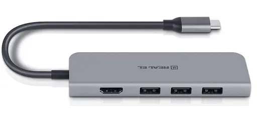 USB-Хаб Real-EL CQ-700 Space Grey UAH (EL123110002) - фото 5