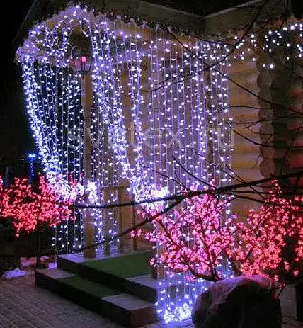 Гірлянда Водоспад вулична 3х2м 560 ламп (Синій, білий, мікс) - фото 8