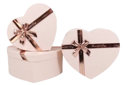 Подарункові коробки UFO 56321-242 Набір 3 шт PINK HEART серд.