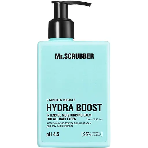 Бальзам для волос Mr.Scrubber 2 Minutes Miracle Hydra Boost интенсивно увлажняющий для всех типов 250 мл - фото 1