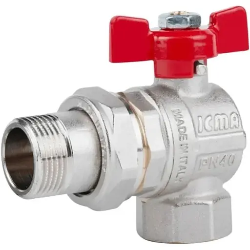 Кран кульовий Icma FAR. ROSSA 3/4" кутовий №361 (87361AE11) - фото 1