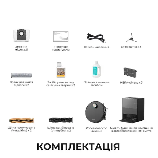 Робот-пилосос миючий Dreame Aqua 10 Ultra Roller Complete Black - фото 17