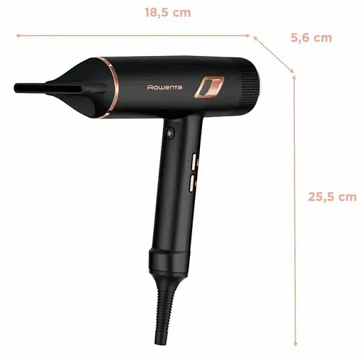 Фен Rowenta Ultimate Experience Maestria, 2000Вт, 3 режима, диффузор, кейс для хранения, иониз-я, хол. обдув, черный - фото 7
