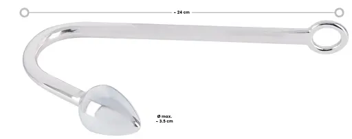 Анальний крюк You2Toys Bondage Hook 24 см (сріблястий) - фото 3