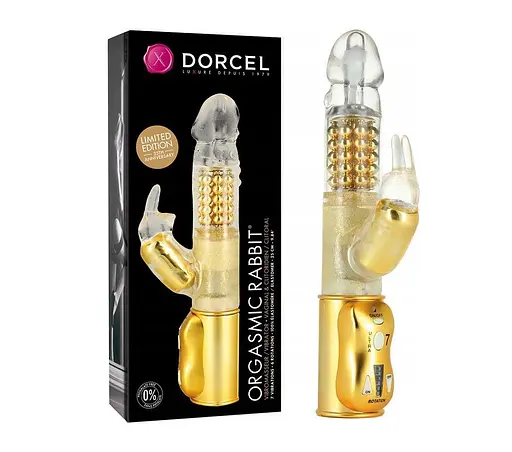 Вібратор кролик Dorcel Orgasmic Rabbit 25 см золотий - фото 2