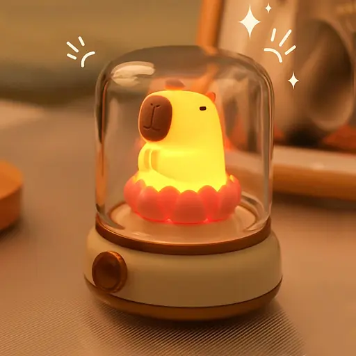 Нічник Capybara and Lotus Yellow - фото 2