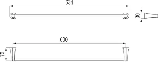 Тримач для рушника Imprese Cuthna zlato 131280 Золотий - фото 2