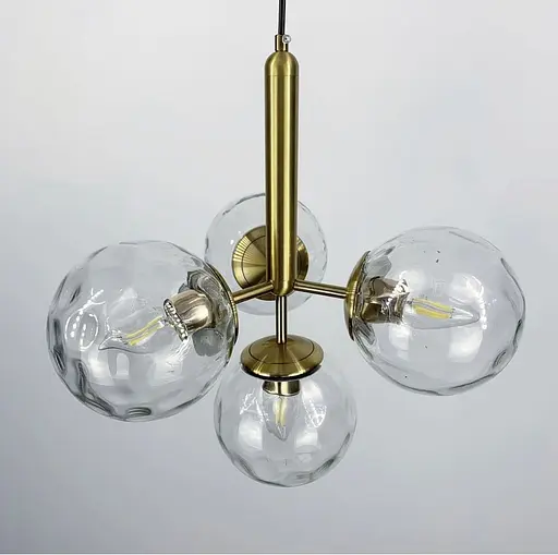 Люстра на 4 білих матових або прозорих плафонів | Арт. A 201/4 | Line F - фото 7