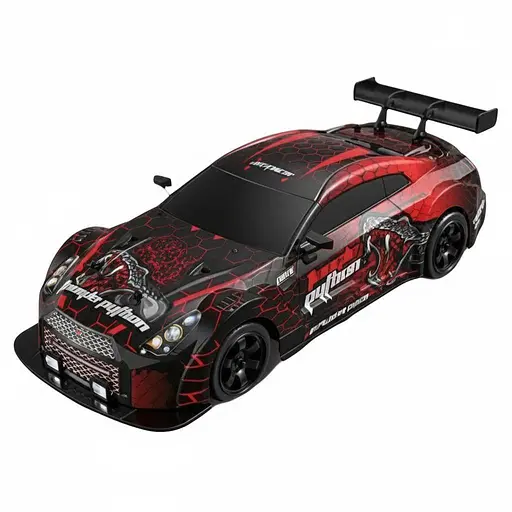 Радіокерована Дрифт-машина SC 16 A 14, 4WD, 1:16, Акумулятор 3.7V, 2.4GHz, Парогенератор, Змінні колеса, Червона