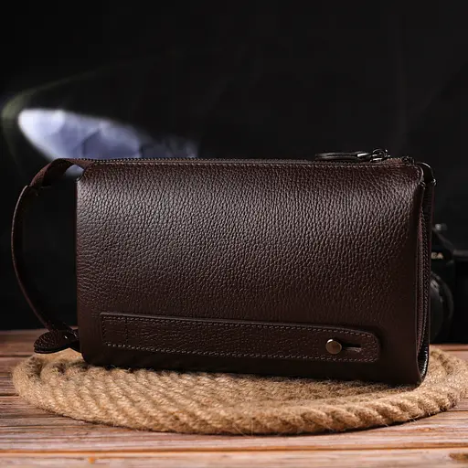 Клатч кожаный мужской Canpellini 23х14,5х5,5 см sum0022438 - фото 9