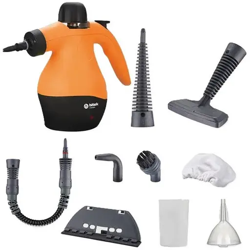 Електричний пароочисник Bitek BT-4740 Steam Cleaner для дезінфекції та очищення поверхонь з різними насадками на 360 мл 2200 Вт - фото 1