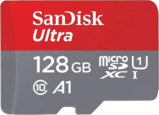 Карта памяти microSDXC (UHS-1) SanDisk Ultra 128Gb class 10 A1 (140Mb/s) (SDSQUAB-128G-GN6MN) - фото 1