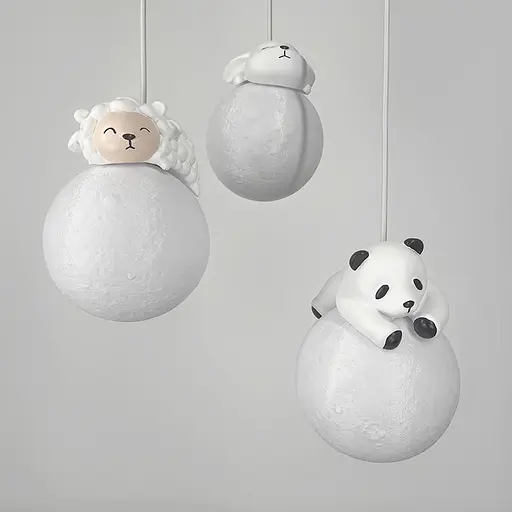 Світильник із трьома підвісними фігурками | Арт. SGJ18/3 | Line F - фото 6