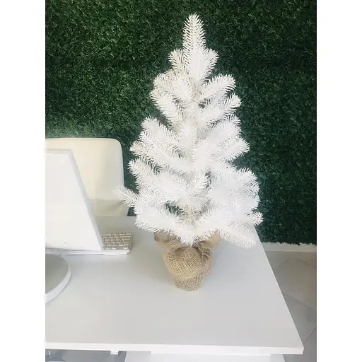 Елка Hvoya Premium литая в мешковине 70 см белая - фото 7