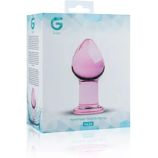 Розовая анальная пробка из стекла Gildo Pink Glass ButtPlug - фото 4