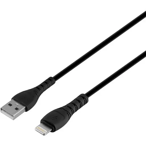 Кабель XO NB-Q165 3A fast charging usb cable Lightning Чорний - фото 1