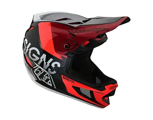 Велошолом Troy Lee Designs D4 Composite Helmet Qualifier Silver/Red XL (1106-140559035) - фото 3