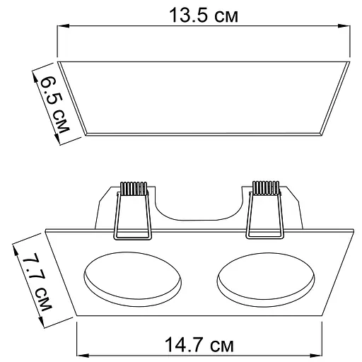 Врізний точковий світильник Imperium Light Simple 380214.01.01 - фото 2