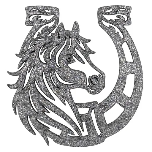 Елочная игрушка MIS LT Лошадь-подкова 11х11х0,5 см серебряный - фото 1