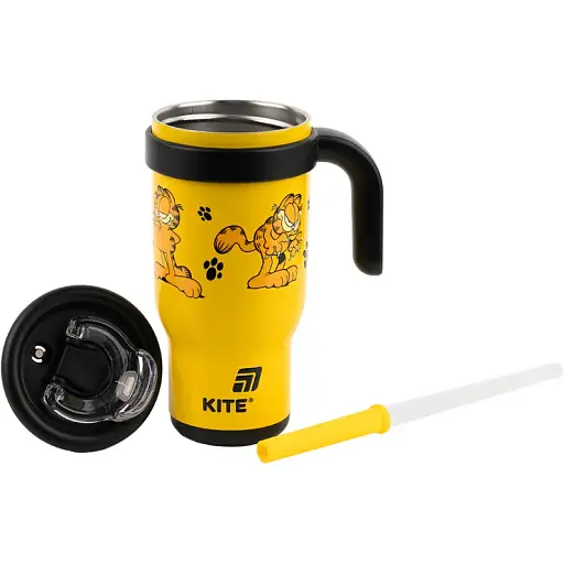 Термокружка Kite Garfield з трубочкою 530 мл (GF25-1266) - фото 3