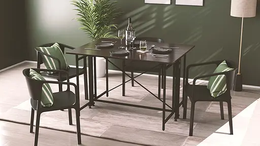 Стіл-книга трансформер Оріон 3 Ferrum-decor 750x1150x880 Чорний метал ДСП Венге Магія 16 мм (FRD-105631) - фото 5