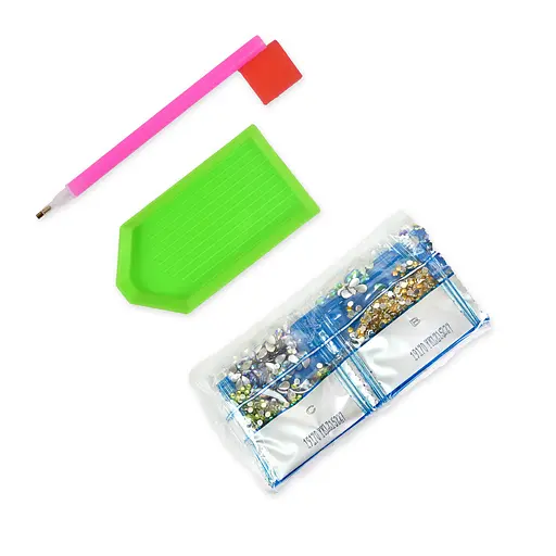 Алмазная мозаика Strateg ПРЕМИУМ Маленький мудрец на подставке размером 25х25 см (YKLZ15282) - фото 3