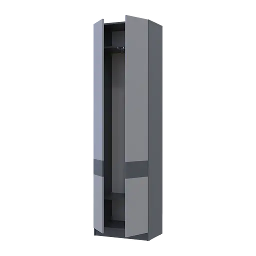 Шафа для одягу Doros Сола Графіт/Сірий ДСП 60х40х215 (44900341) - фото 5