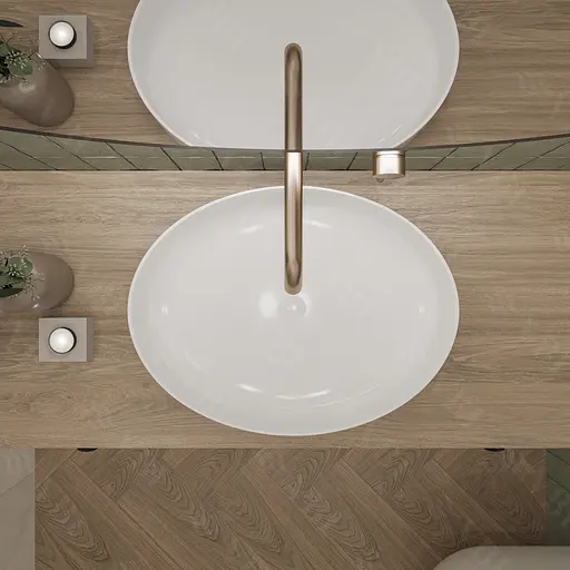 Умивальник VBI Udine white накладний VBI-012100, Білий - фото 4