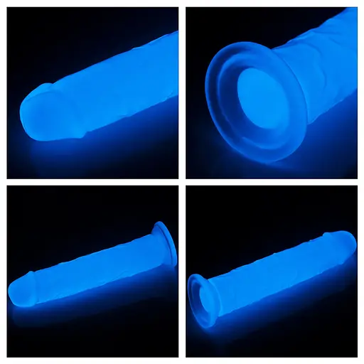 Фалоімітатор неоновий Lumino Play Dildo 21 см синій - фото 11