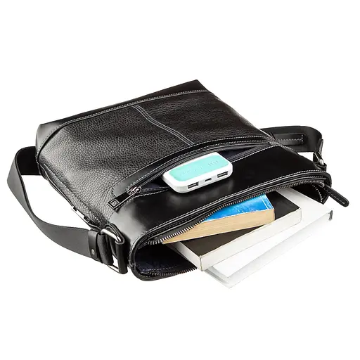 Кожаная сумка мужская SHVIGEL 25,5х27,5х7 см sum0014936 - фото 3