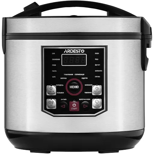 Мультиварка Ardesto MC-P21 860Вт 5л книга рецептів нержавіюча сталь+пластик срібляста