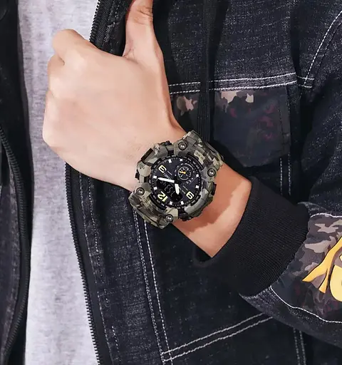 Наручний годинник чоловічий Skmei 1637 Army Green Camo, 1637CMGN (18441) - фото 5