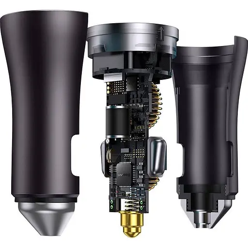 Зарядное устройство для машины - автоадаптер Baseus Golden Contactor Pro 40W C+C (CGJP000013) темно-серый - фото 7