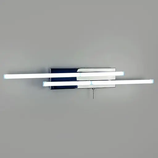 Лаконічне світлодіодне бра у хромованому корпусі 67х9 см Line F Арт. (Т)9807/2 CH W - фото 2