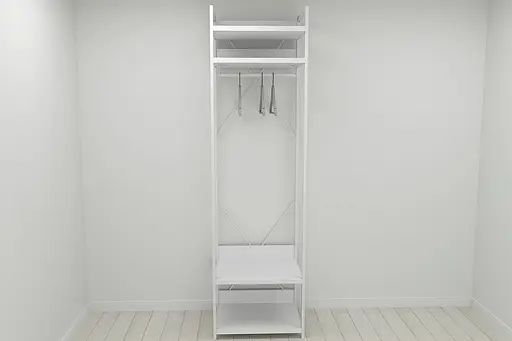 Шафа Гардероб Уні секція 2 серії Конект Ferrum-decor 220x60x50см Білий метал ДСП Білий 32 мм (FRD-104543) - фото 8