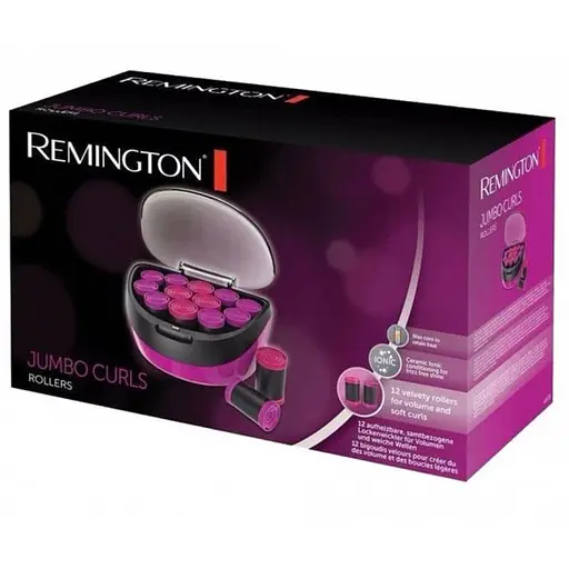 Термобигуди Remington Jumbo Curls, 600 Вт, D-36,41 мм, 12 шт., ионизация, кондиционирование, розовый - фото 2