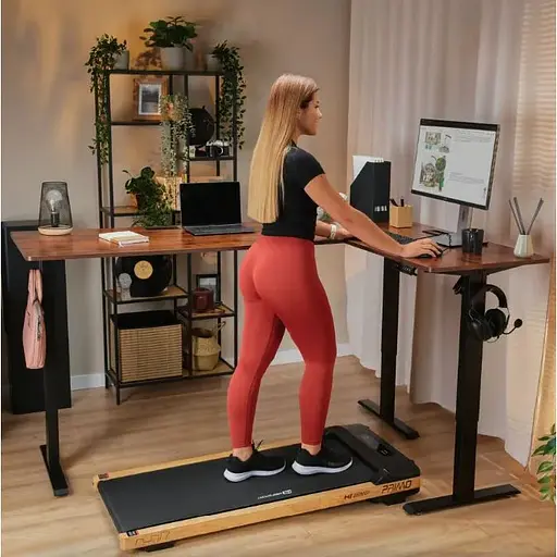 Компьютерный угловой стол Di Volio Trani с регулируемой высотой коричневый - фото 8