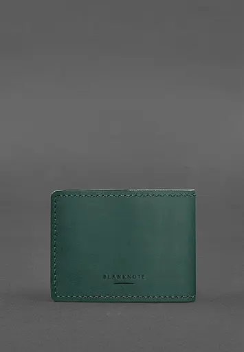 Универсальная кожаная обложка для удостоверения зеленая Crazy Horse - фото 4