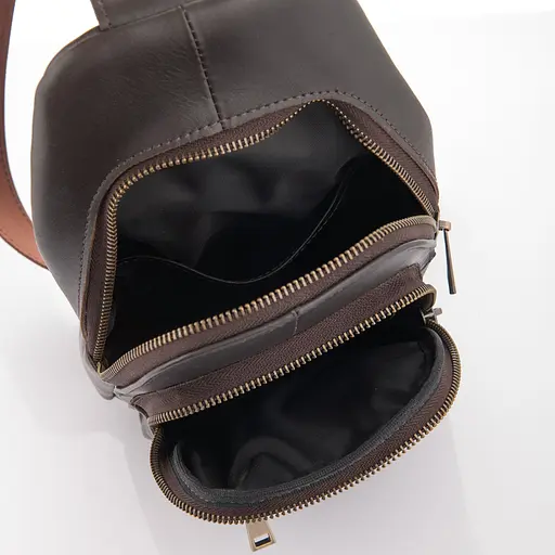 Чоловіча шкіряна сумка через плече Newery sum0026689 - фото 5